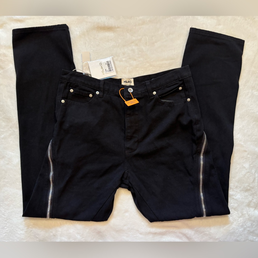 NWT! MIJKO Kiikio Streetwear Black Men's Jeans Creative Collection 2018/2019